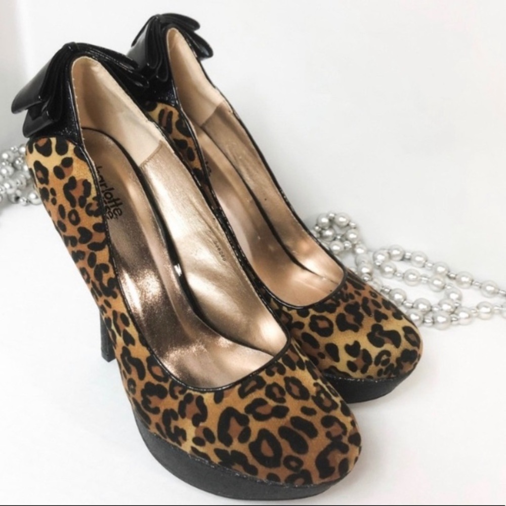 Charlotte Russe Leopard Print Platform Stilettos - Picture 4 of 7